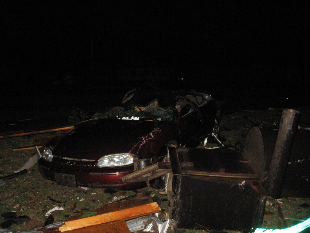 Tornado Damage in Highland, Arkansas on February 5, 2008