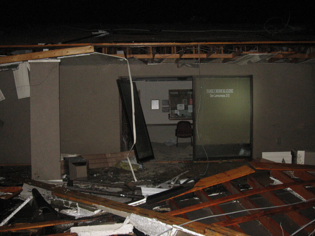 Tornado Damage in Highland, Arkansas on February 5, 2008