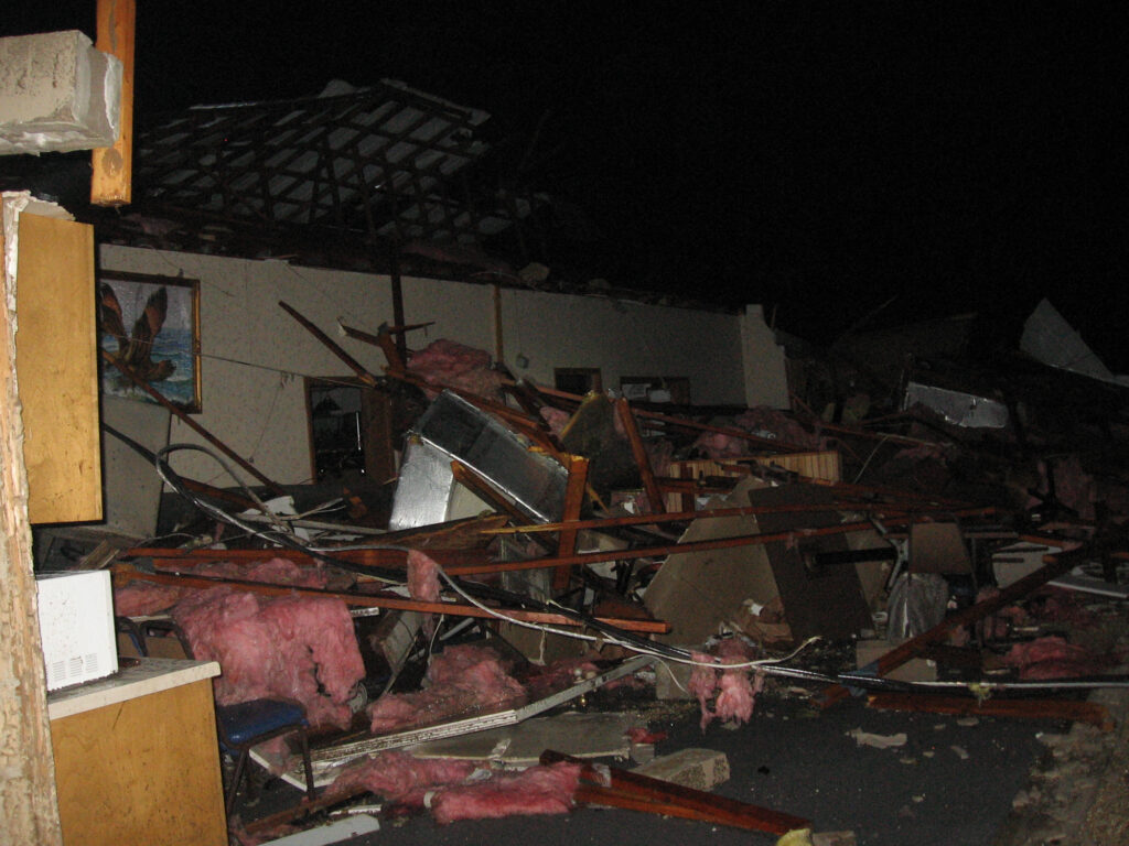 Tornado Damage in Highland, Arkansas on February 5, 2008