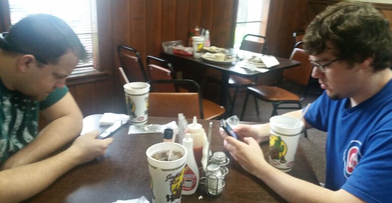 Adam and Alec at Jakes Rib