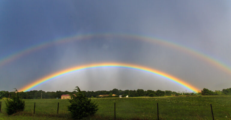 Brilliant double rainbow