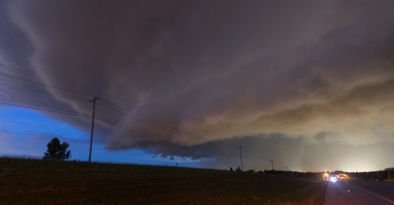 Supercell north of Tulsa