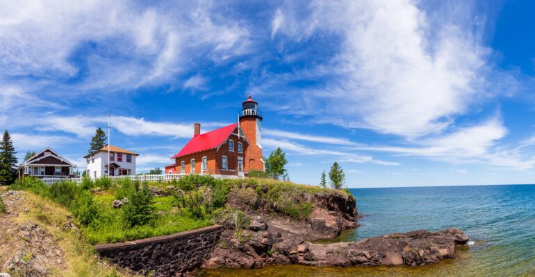 Lighthouse in Eagle Harbor, Michigan
