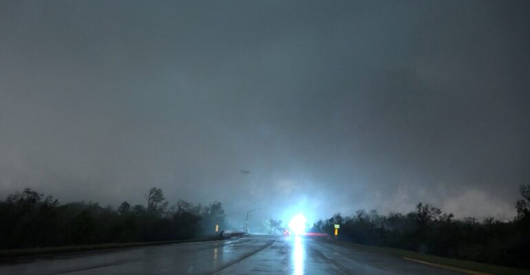 Powerflash during Seminole Oklahoma Tornado on May 4, 2022