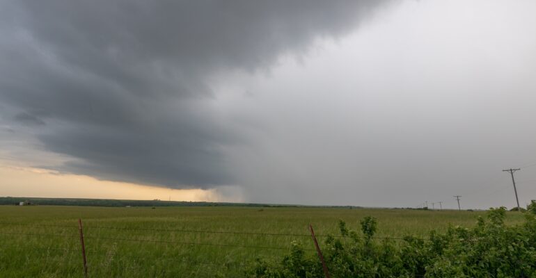 Supercell near Leon east of Wichita in Kansas in May 2022