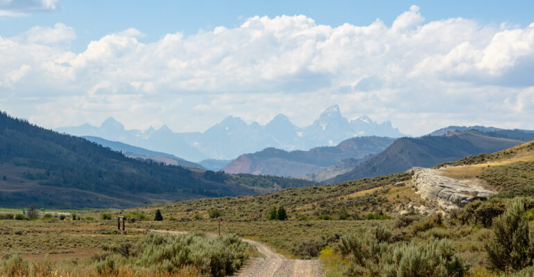 Tetons from Gres Ventre Road